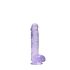 REALROCK - dildo realista transparente - morado (15 cm)