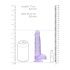 REALROCK - dildo realista transparente - morado (15 cm)