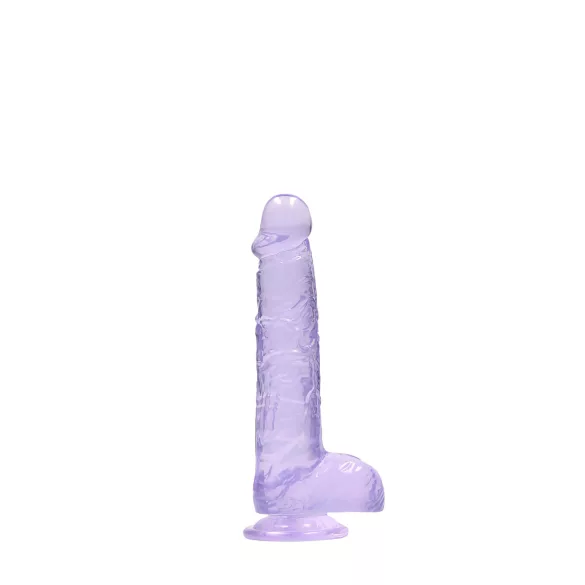 RealRock - consolador realista transparente - silicona violeta 15 cm