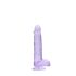 REALROCK - dildo realista transparente - morado (15 cm)