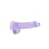 REALROCK - dildo realista transparente - morado (15 cm)
