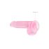 REALROCK - dildo transparente realista - rosa (15 cm)