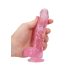 REALROCK - dildo realista transparente - rosa (15cm)