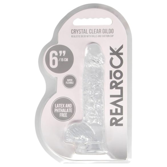 REALROCK - Consolador transparente realista - transparente (15 cm)
