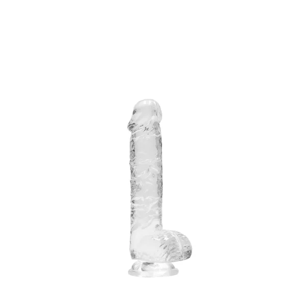 RealRock - consolador realista transparente - silicona transparente 15cm