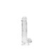 REALROCK - Consolador transparente realista - transparente (15 cm)