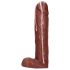 Jabón humorístico con forma de pene y testículos - marrón (250g)