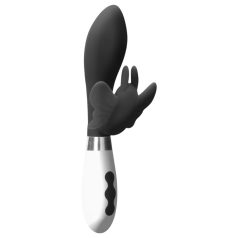 Alexios - vibrador con brazo clitorial y mariposa (negro)