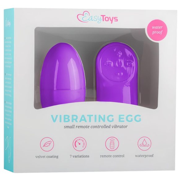 Easytoys - Huevo vibrador inalámbrico 7 modos - silicona lila