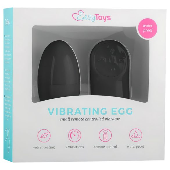 Easytoys - Huevo vibrador 7 ritmos con control remoto - negro