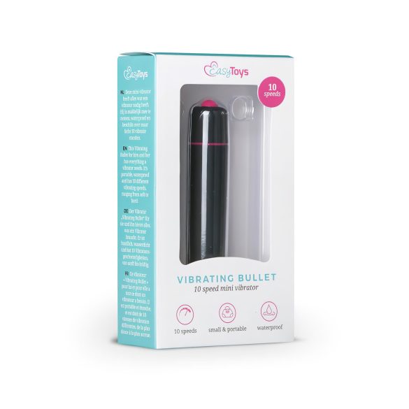 Easytoys Bullet - vibrador bala impermeable (negro)