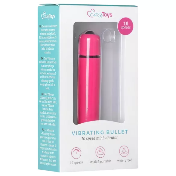 Easytoys - mini vibrador bala - resistente al agua - color rosa