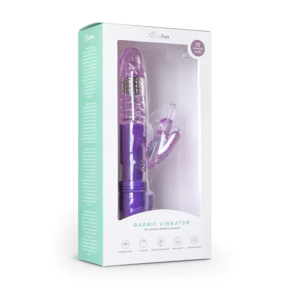 Easytoys Butterfly - vibrador rotador y penetrador - silicona lila