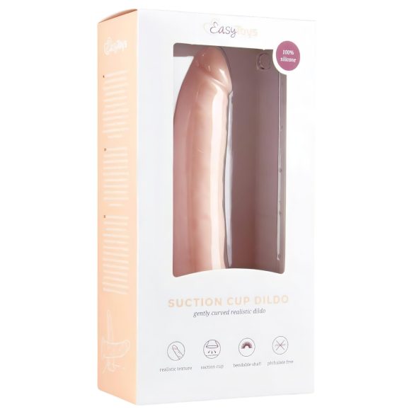 Easytoys - consolador con ventosa - silicona - 21 cm - color natural