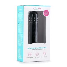 Vibrador negro Diamond Twirl en espiral
