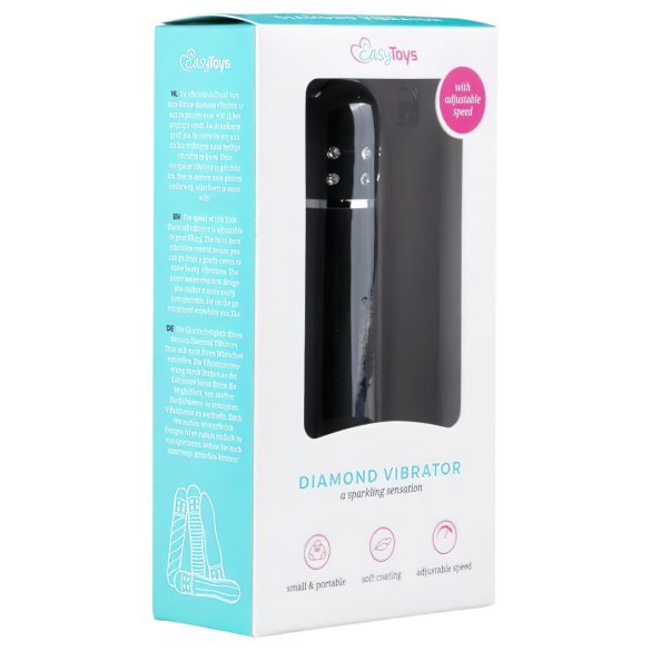 Easytoys Diamond Curvado - Mini Vibrador Negro