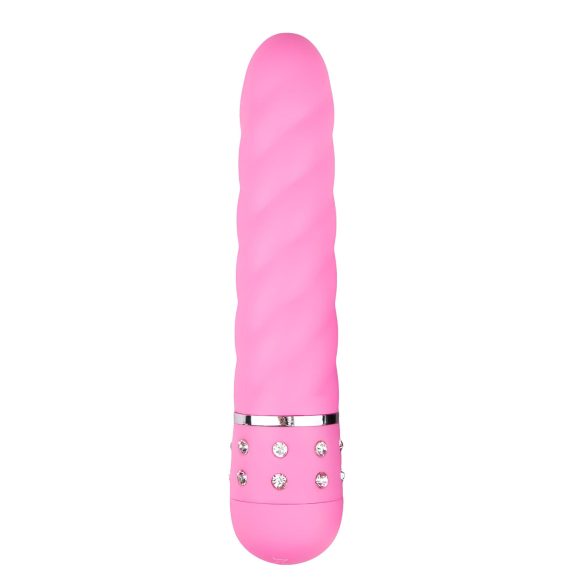 Easytoys Diamond - Vibrador Rosado con Diseño Helicoidal