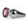 Easytoys Metal No.11 - Plug Anal Cónico con Gema Rosa - Plata (3,5 cm)