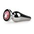 Easytoys Metal No.11 - Plug Anal Cónico con Gema Rosa - Plata (3,5 cm)