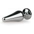 Easytoys Metal No.11 - Plug Anal Cónico con Gema Rosa - Plata (3,5 cm)