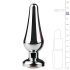 Easytoys Metal No.11 - Plug Anal Cónico con Gema Rosa - Plata (3,5 cm)