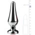 Easytoys - plug anal de metal con gema rosa - plateado 3,5 cm