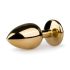Easytoys Plug Anal Metálico No.1 - Con Piedra Violeta - Dorado (2,5cm)