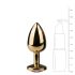 Easytoys Plug Anal Metálico No.1 - Con Piedra Violeta - Dorado (2,5cm)