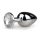 Easytoys - plug anal metalizado (plata-blanco)