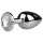 EasyToys - plug anal de metal (plata-blanco)
