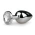 Easytoys - plug anal metalizado (plata-blanco)