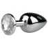 EasyToys - plug anal de metal (plata-blanco)