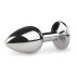Easytoys - plug anal metalizado (plata-blanco)