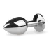 EasyToys - plug anal de metal (plata-blanco)