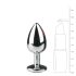 Easytoys - plug anal metalizado (plata-blanco)