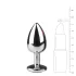 EasyToys - plug anal de metal (plata-blanco)