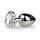 Plug anal metálico con piedra corazón (plata-blanco)
