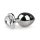 Easytoys Metal No.7 - plug anal corazón con piedra blanca - plateado