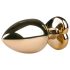 Easytoys Metal No.8 - plug anal con base corazón - metal oro rosa 3,5 cm