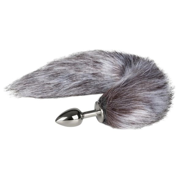 Easytoys Zorro NO5 - plug anal metálico con cola de zorro (plata-plata)