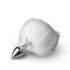 Easytoys Bunny NO1 - Plug anal metálico con cola de conejo (plata-blanco)