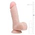 Easytoys - Dildo con ventosa y testículos (17,5 cm) - natural