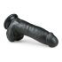 Easytoys - consolador con ventosa y testículos (20 cm) - negro