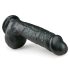 Easytoys - Dildo con ventosa y testículos (22,5cm) - negro