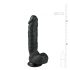 Easytoys - Dildo con ventosa y testículos (22,5cm) - negro
