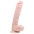 Easytoys - Dildo grande de succión con testículos (26,5 cm) - natural