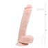 Easytoys - Dildo grande de succión con testículos (26,5 cm) - natural