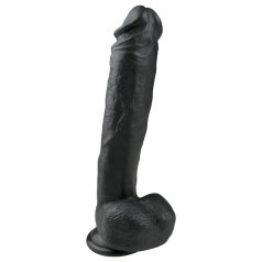  Easytoys - gran consolador negro con ventosa y testículos (26,5cm)