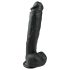 Easytoys - gran consolador negro con ventosa y testículos (26,5cm)