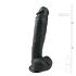 Easytoys - gran consolador negro con ventosa y testículos (26,5cm)